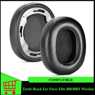 แผ่นรองหูฟังไร้สาย หนังนิ่ม แบบเปลี่ยน สําหรับ Turtle Beach Ear Force Elite 800 800X