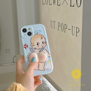 For เคสไอโฟน 14 Pro Max [Cute Angel 3D] เคส Phone Case For iPhone 14 Pro Max Plus 13 12 11 For เคสไอโฟน11 Ins Korean Style Retro Classic Couple Shockproof Protective TPU Cover Shell