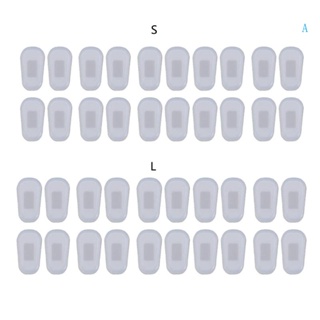 แผ่นรองจมูก แว่นตา ซิลิโคน แบบนิ่ม กันลื่น สําหรับดูแลสุขภาพ จํานวน 10 คู่