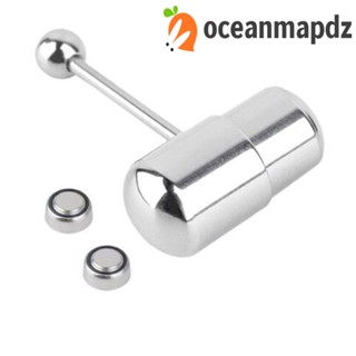 OCEANMAPDZ เครื่องประดับ จิวแหวนลิ้น แบบสั่นสะเทือน สเตนเลส