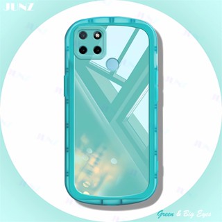 เคสโทรศัพท์มือถือแบบนิ่ม โปร่งแสง กันกระแทก สีเขียว สําหรับ Realme 11 C55 C53 10 C33 9i C30 C30S C31 C35 8i C25 C21Y 8 GT Neo 2T Narzo 50 50i 50A Prime Pro+ 4G 5G J006-1