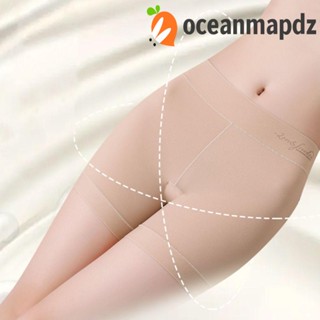 OCEANMAPDZ กางเกงชั้นใน ขาสั้น เอวสูง ใส่สบาย พลัสไซซ์ สีพื้น เหมาะกับฤดูร้อน สําหรับสตรี