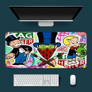 Dollae Richie Rich Alec Monopoly แผ่นรองเมาส์ กันลื่น พิมพ์ลาย HD สําหรับคอมพิวเตอร์ เกมเมอร์