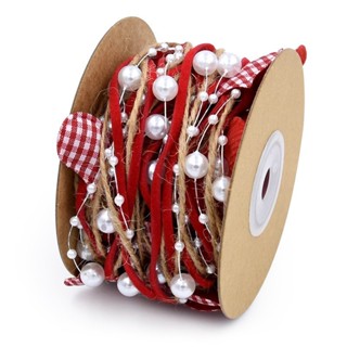 ริบบิ้น แฮนด์เมด DIY สําหรับตกแต่งห่อของขวัญคริสต์มาส (5 เมตร / ม้วน)
