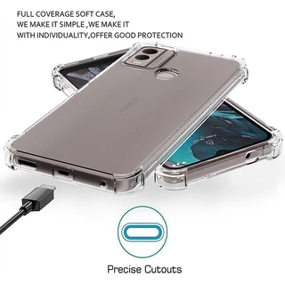 สําหรับ Nokia C22 C32 C300 C200 C30 C12 C12 Pro C21 Plus XR21 XR20 คริสตัลฝาครอบใส Anti-Scratch กันกระแทก TPU กรณี