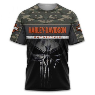 ใหม่ล่าสุด เสื้อเชิ้ตแขนสั้น ลาย harley davidson art 007 2022