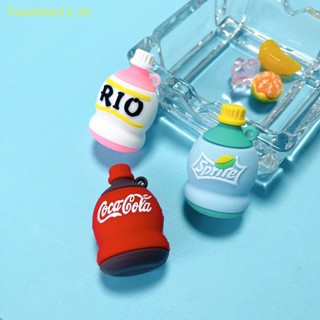 Timehee พวงกุญแจรถยนต์ จี้รูปขวดเครื่องดื่ม Pepsi RIO Coca-Cola สําหรับห้อยกระเป๋านักเรียน กระเป๋าเป้สะพายหลัง 1 ชิ้น