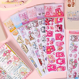 Timehee Kawaii Sanrio สติกเกอร์ ลายการ์ตูนอนิเมะ Kuromi Cinnamoroll น่ารัก สําหรับตกแต่งโทรศัพท์มือถือ กระเป๋าดินสอ ของเล่นเด็ก