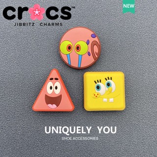 Jibbitz crocs charms หัวเข็มขัดรองเท้า อุปกรณ์เสริมรองเท้า SpongeBob SquarePants การ์ตูนสร้างสรรค์ หัวเข็มขัดตกแต่ง