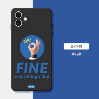 เคสโทรศัพท์มือถือ ลาย Ok No Problem สําหรับ IPhone 6 6S 11 7 8 Se 2020 X XR XS Plus 12 13 14 PRO mini MAX