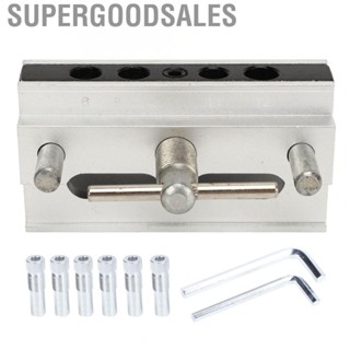 Supergoodsales Hole Drill Guide  Easy Alignment Dowel Jig Portable Alloy Steel for Woodworking