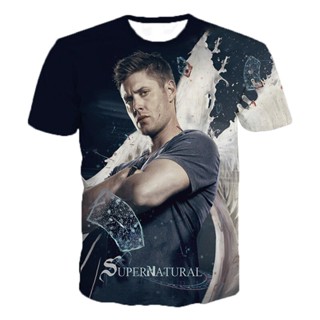 เสื้อยืด พิมพ์ลายทีวี Supernatural Streetwear สไตล์สตรีท สําหรับผู้ชาย