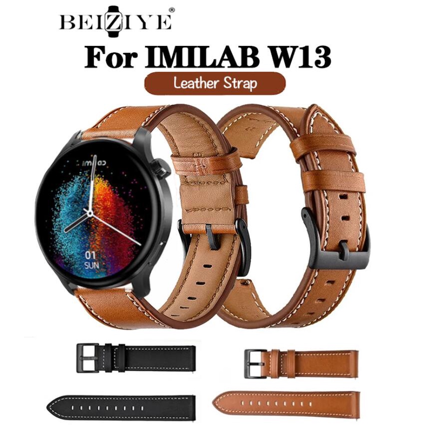 สายนาฬิกาข้อมือหนัง แบบเปลี่ยน สําหรับ IMILAB W13 IMILAB W13