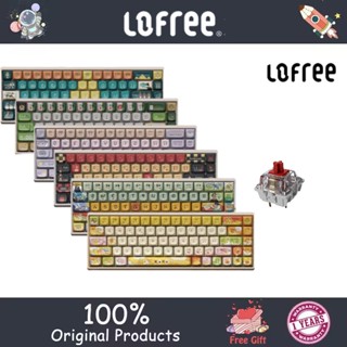 Lofree OE902 คีย์บอร์ดไร้สาย บลูทูธ แกนสีแดง สําหรับโน้ตบุ๊ก แท็บเล็ต สํานักงาน (ปุ่มกดติดตั้งเอง)