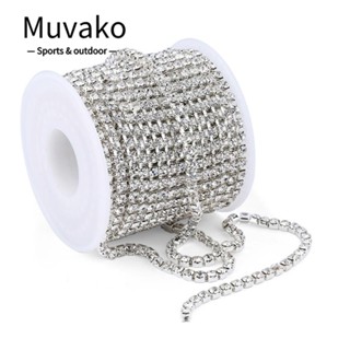 MUVAKO เครื่องประดับคริสตัล เพชรเทียม Ss12 สําหรับเย็บผ้า งานแต่งงาน