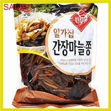 พร้อมส่ง 간장 마늘쫑 ต้นกระเทียมดองซีอิ๊ว Pickled Garlic Stem with Soy Sauce 1kg