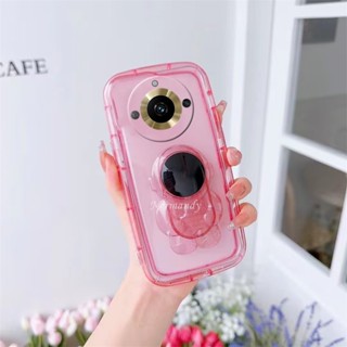 พร้อมส่ง เคสโทรศัพท์มือถือ ซิลิโคนนิ่ม แบบใส ป้องกันกล้อง ลายนักบินอวกาศ พร้อมขาตั้งพับได้ สําหรับ Realme 11 Pro Plus Pro+ 5G C53 NFC