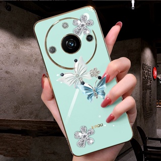 เคสโทรศัพท์มือถือ ลายผีเสื้อบินน่ารัก สีชมพู สําหรับ Realme 11 Pro+ Plus 5G C53 NFC GT NEO5 SE 4G Realme11 11Pro Realme11Pro+ 2023