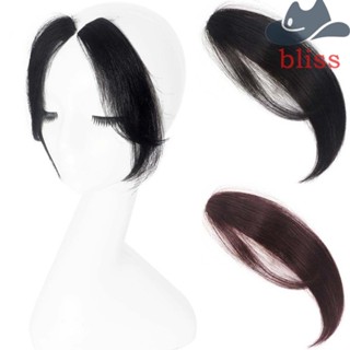 BLISS แผ่นวิกผมสังเคราะห์ เพิ่มความยาวผมหน้าม้า สีน้ําตาล สีดํา ธรรมชาติ เครื่องประดับผมหน้าม้า ส่วนกลาง