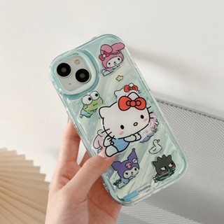 เคสป้องกันโทรศัพท์มือถือ ลายการ์ตูนคิตตี้ว่ายน้ํา กันกระแทก สําหรับ Apple iPhone14 13 12Pro max 11