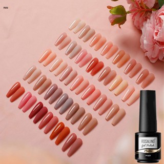 สีทาเล็บเจล สีเจล โทนสุขภาพดีเนื้อใสๆ สีเจลไซรัป  ROSALIND Nude Pink สีนู้ดๆสีผู้ดีมากทาแล้วสีติดทน เม็ดสีแน่นเงาสวย ขนาด nuuo