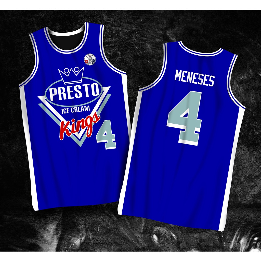 ฟรีเสื้อเจอร์ซีย์ PBA RETRO กําหนดชื่อและตัวเลข | Presto ICE CREAM KINGS ครีมบํารุงผิวหน้า สีขาว และ
