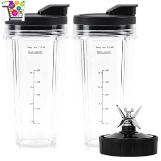 ถ้วยปั่น แบบเปลี่ยน สําหรับ Ninja BN801-24 Oz Cups พร้อมใบมีด 7 ใบพัด Nutri Ninja BL480 BL482 BL642