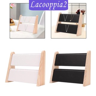 [Lacooppia2] ชั้นวางแสดงสร้อยคอ แบบไม้ 12.2x4.3x10.2 นิ้ว สําหรับโชว์เครื่องประดับ