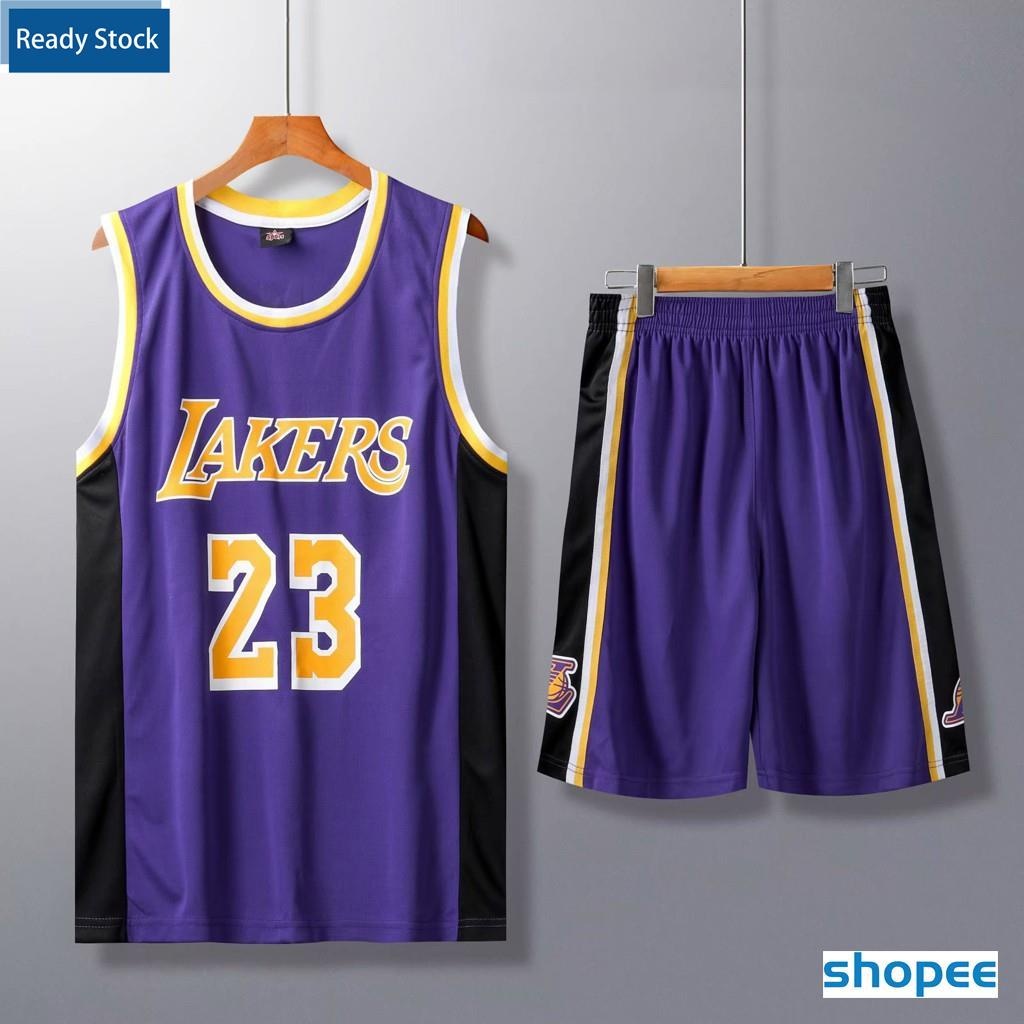 เสื้อกีฬาบาสเก็ตบอล ลายทีม Los Angeles Lakers 23 James สําหรับผู้ชาย