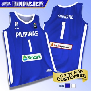 เสื้อกีฬาแขนสั้น ลายทีมฟุตบอล PILIPINAS FIBA ASIA สําหรับผู้หญิง