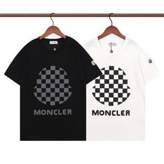 เสื้อโปโลแขนสั้นลําลอง ผ้าฝ้ายแท้ พิมพ์ลายโลโก้ Moncl คุณภาพสูง แฟชั่นสําหรับผู้ชาย และผู้หญิง ไซซ์ XS - 3XL