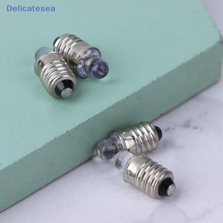 [Delicatesea] หลอดไฟ Led E10 DC 3V 6V สีขาวอบอุ่น แบบเปลี่ยน สําหรับรถจักรยาน 2 ชิ้น