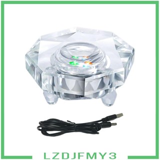 [Lzdjfmy3] ฐานไฟ LED คริสตัล ผิวเรียบ ชาร์จซ้ําได้ สําหรับเครื่องประดับ รูปปั้นอะคริลิค บาร์