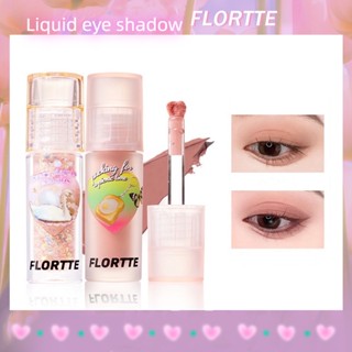 Flortte อายแชโดว์ เนื้อแมตต์ กลิตเตอร์ ฟอยล์สีทอง กันน้ํา ติดทนนาน