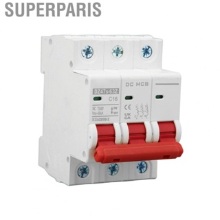 Superparis 3P DC Circuit Breaker 6000A Breaking  Mini Safe 16A 750V