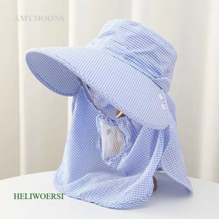 Heliwoersi หมวกบังแดด ปีกกว้าง ป้องกันรังสียูวี ระบายอากาศ แฟชั่นฤดูร้อน สําหรับผู้หญิง