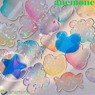 Anemone พวงกุญแจอะคริลิค รูปหัวใจ ไล่โทนสี DIY 4 ชิ้น