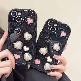 เคสโทรศัพท์มือถือ ซิลิโคน ลายการ์ตูนหัวใจ แต่งกลิตเตอร์ สําหรับ huawei P40 P40pro P50pro P60 P60art mate30 mate30 pro mate40 Mate 40 pro mate50 mate50pro