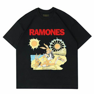 ร้อน a เสื้อยืด | เสื้อยืด พิมพ์ลาย Ramones BAND | Rockaway BEACH | เสื้อยืด พิมพ์ลายตัวอักษร VINTAGE โลหะ สําหรับผู้หญิ