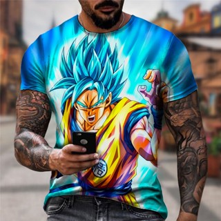 เสื้อยืดแขนสั้น พิมพ์ลาย Dragon Ball Z 3 มิติ แฟชั่นสําหรับผู้ชาย และผู้หญิง 2022