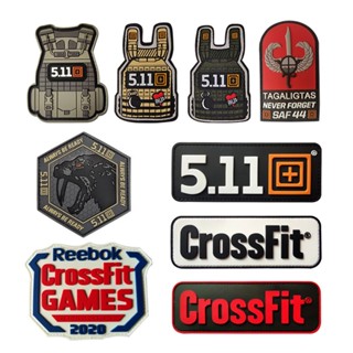 3d 511 Velcro ยุทธวิธีเสื้อกั๊กพีวีซีสายรัดแขน CrossFit กระเป๋าเป้สะพายหลังสติกเกอร์พีวีซีกันน้ําสติกเกอร์