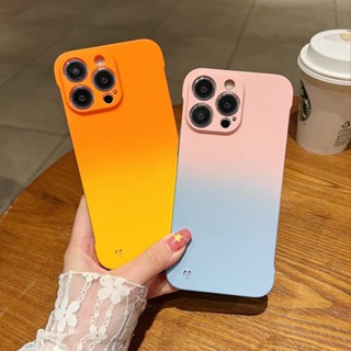 เคสโทรศัพท์มือถือ PC แข็ง ไร้กรอบ ไล่โทนสี สําหรับ Mi 13 Pro 12T 11 Lite 5G NE Poco F5 Pro F4