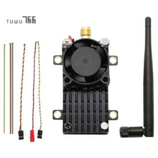 เครื่องส่งสัญญาณวิดีโอไร้สาย ระยะ 20 กม. 5.8Ghz 2W FPV TS582000 5.8g 8CH วิดีโอ AV ส่งเสียง