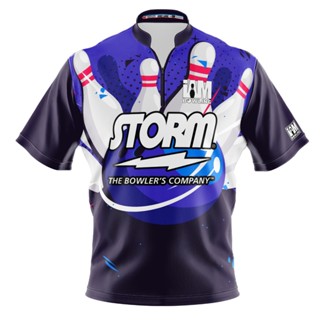 Storm DS เสื้อโปโล แขนสั้น พิมพ์ลายโบว์ลิ่ง 2065-ST 3D