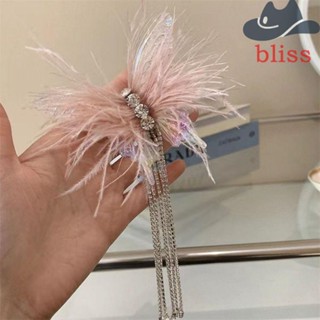 BLISS กิ๊บติดผม ประดับพู่ พลอยเทียม สไตล์เกาหลี สําหรับผู้หญิง ใส่ไปปาร์ตี้ คอสเพลย์