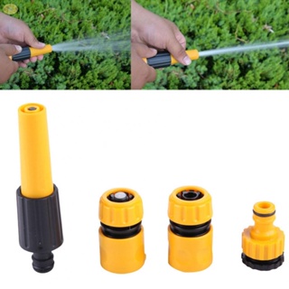 【VARSTR】Nozzle Plastic Set Kit Water Hose Yellow ABS Black Corrosion Resistant Garden