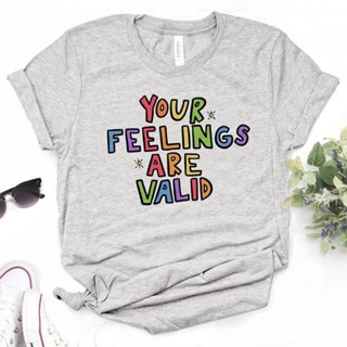เสื้อยืด พิมพ์ลายการ์ตูนตลก Mental Health สําหรับผู้หญิง