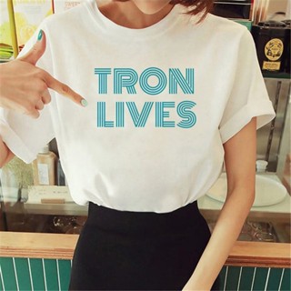 Tron เสื้อยืด พิมพ์ลายกราฟฟิค อนิเมะ แนวสตรีท สไตล์ฮาราจูกุ สําหรับผู้หญิง