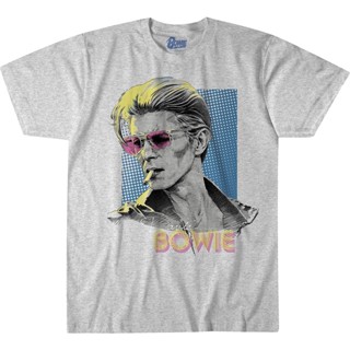 เสื้อยืด พิมพ์ลาย David Bowie Sketch Undertale สีฟ้า