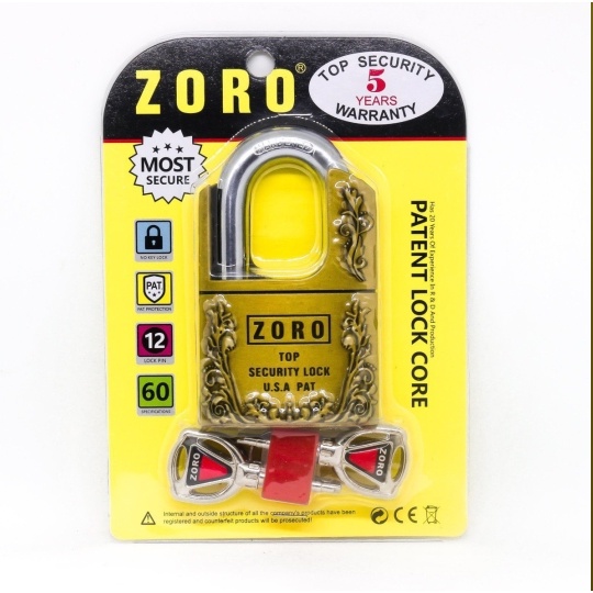 กุญแจข้าวป้องกันการตัด ZORO, Veison Cc6 ของแท้